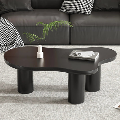 Table basse en bois et noir nuage design 107x66x40.5 cm