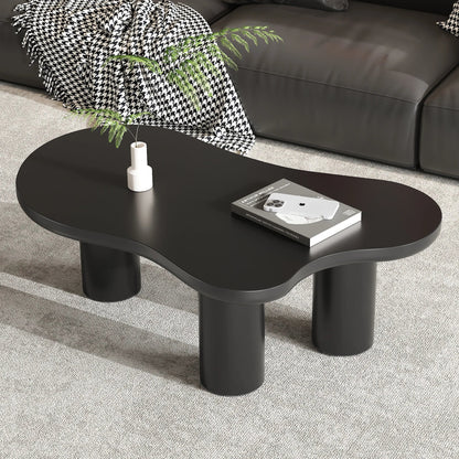 Table basse en bois et noir nuage design 107x66x40.5 cm