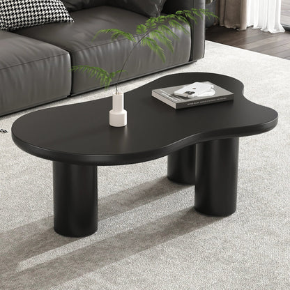 Table basse en bois et noir nuage design 107x66x40.5 cm