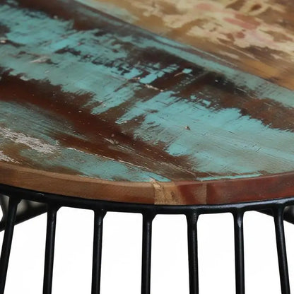 Table basse en bois massif rustique 68x37 cm