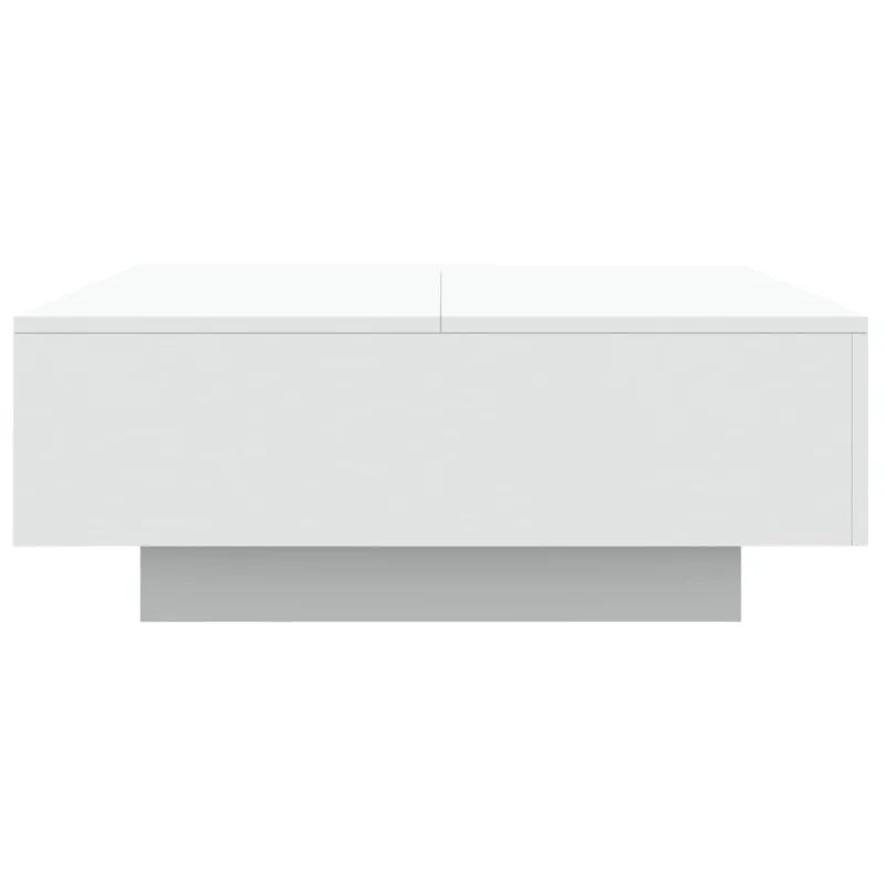 Table basse blanche et en bois d'ingénierie 80x80x31 cm