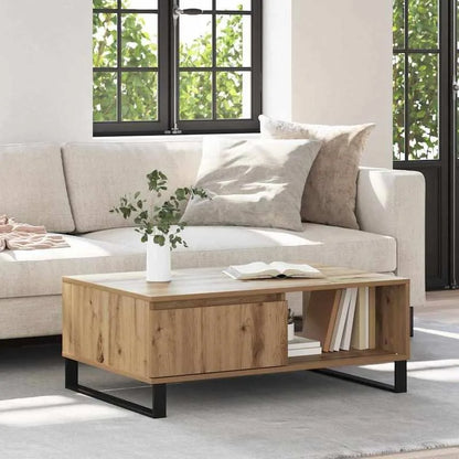 Table basse bois clair 90x60x35 cm