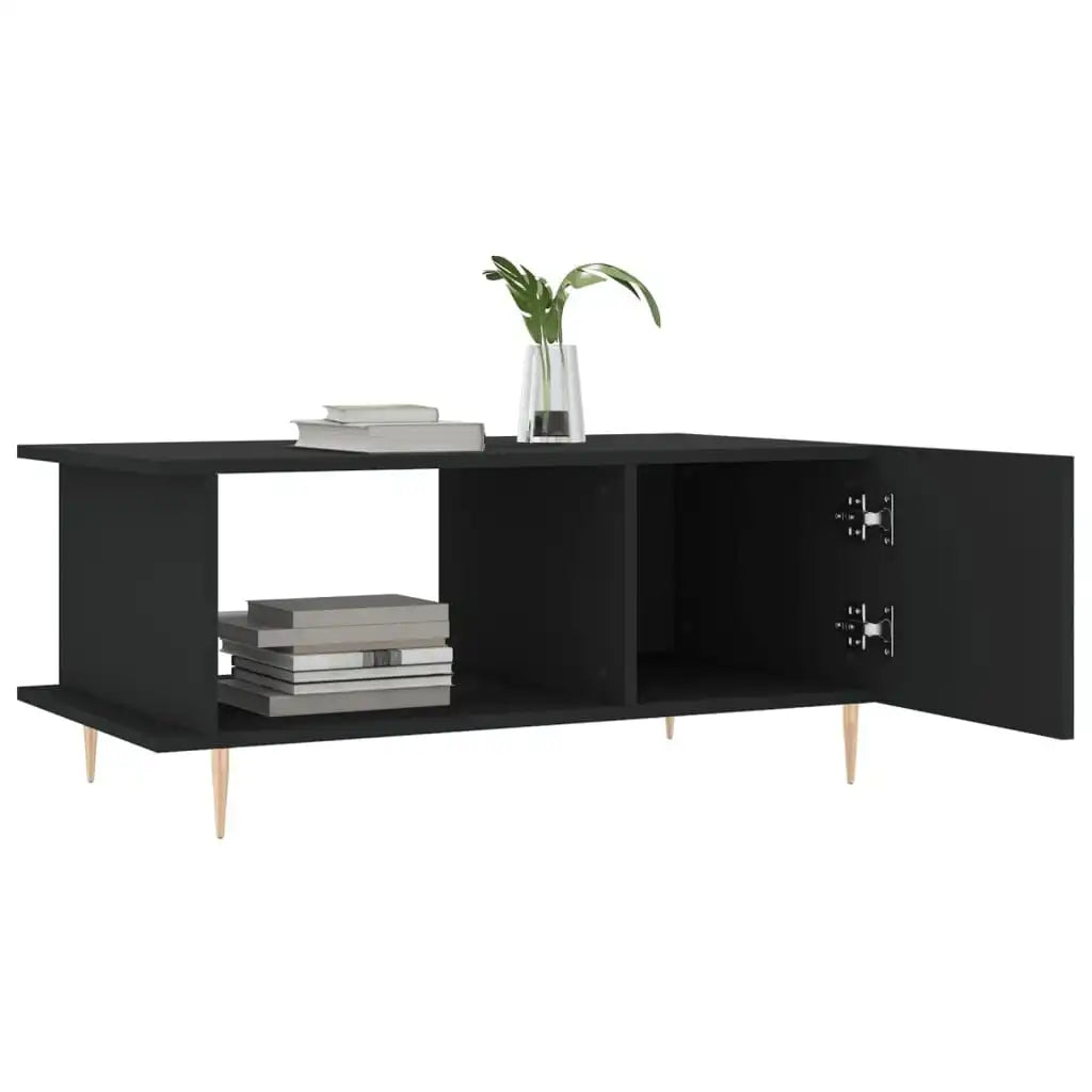 Table basse en bois et noir 90x50x40 cm