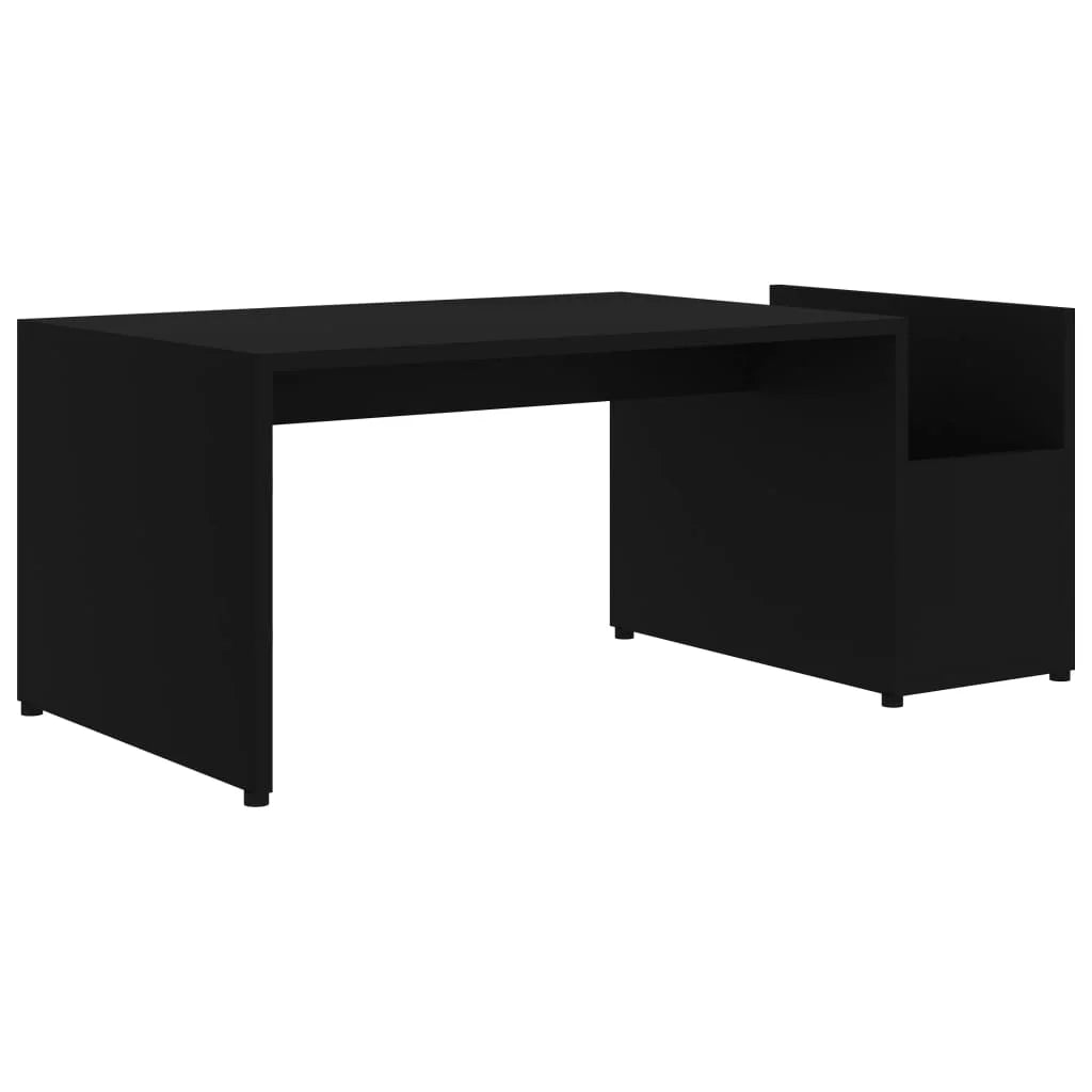 Table basse en bois et noir 90 x 45 x 35 cm