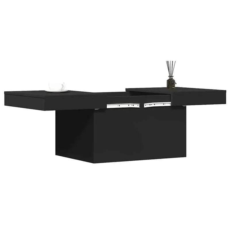 Table basse en bois et noir 80x55x40 cm