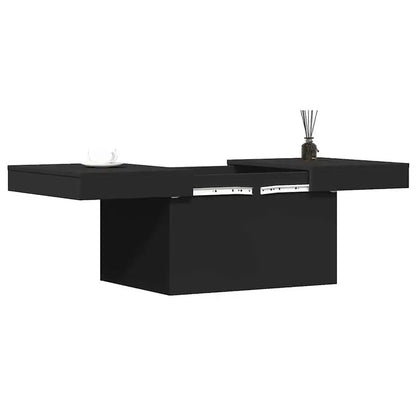 Table basse en bois et noir 80x55x40 cm