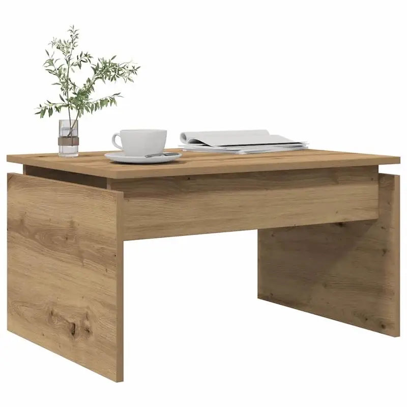 Table basse bois clair en chêne 68 x 50 x 38 cm