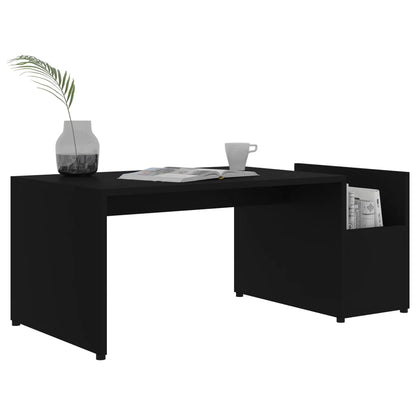 Table basse en bois et noir 90 x 45 x 35 cm