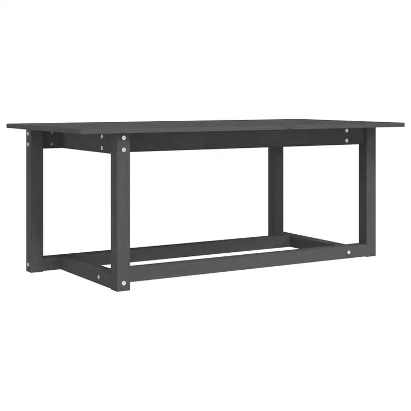 Table basse en bois massif pin 110 x 55 x 45 cm grise