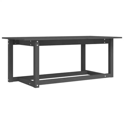 Table basse en bois massif pin 110 x 55 x 45 cm grise
