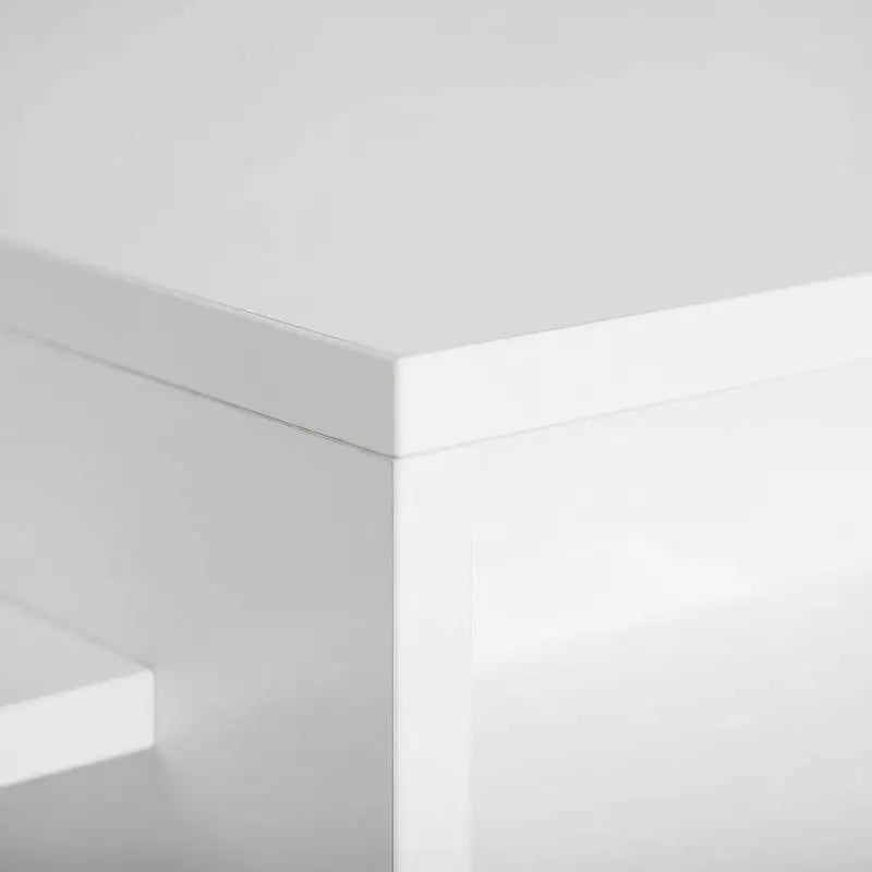 Table basse blanche et en bois 105x55x32 cm