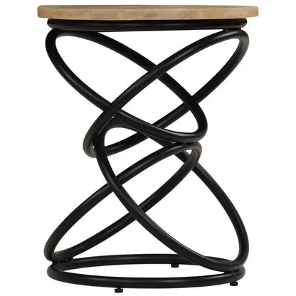 Table basse en bois et noir 40x50 cm