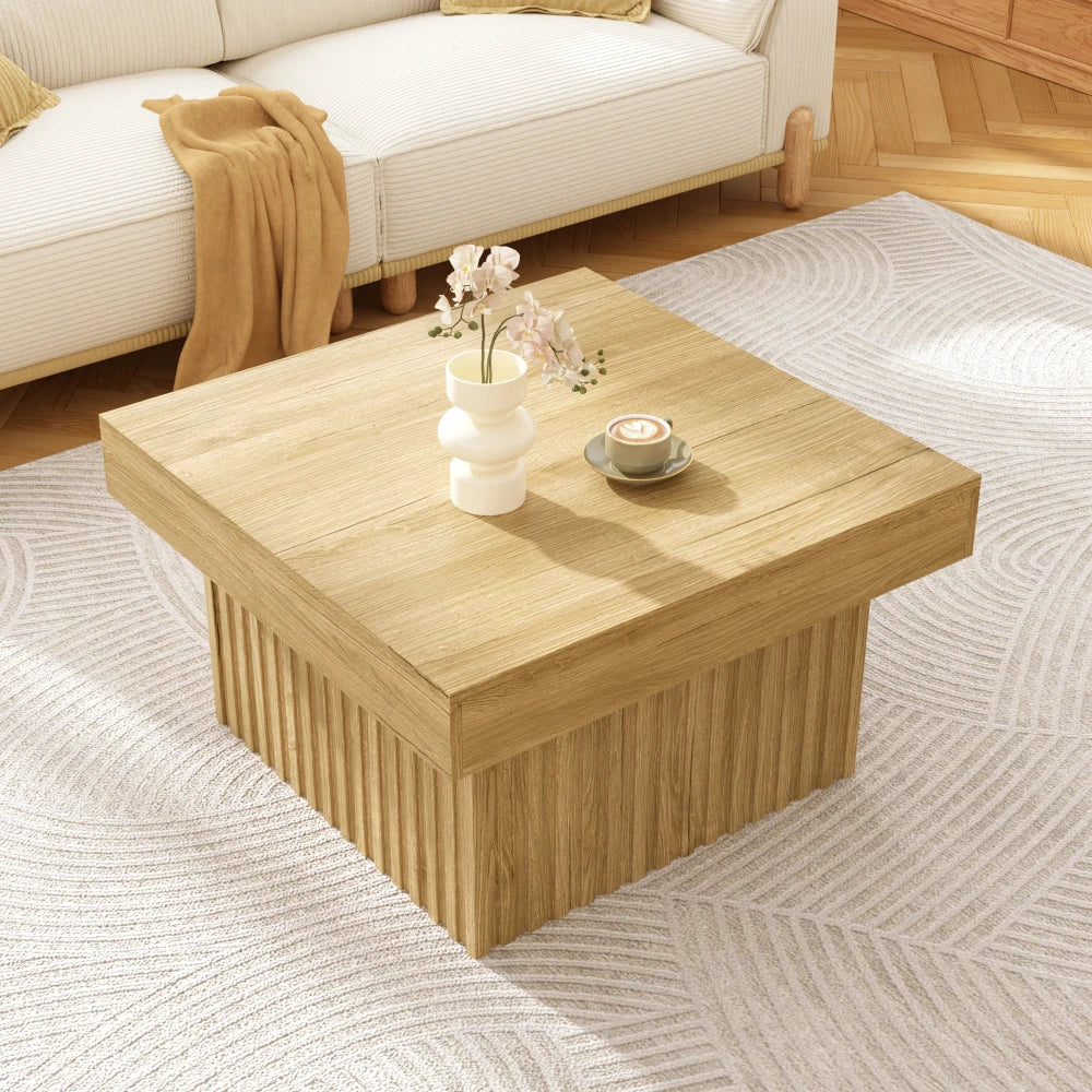 Table basse bois clair 79x79x46 cm