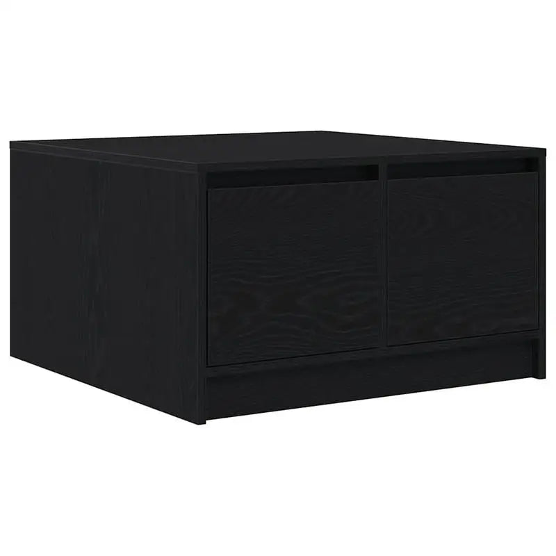Table basse en bois et noir avec tiroirs 70,5x70x40 cm