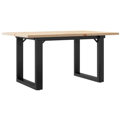 Table basse en bois massif pin 80 x 50 x 40 cm brune