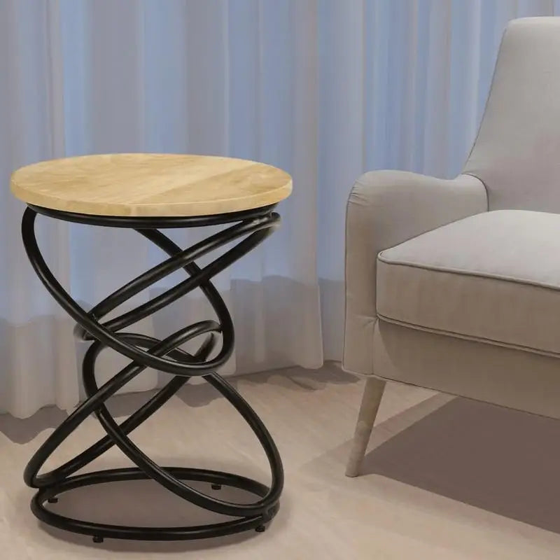 Table basse en bois et noir 40x50 cm
