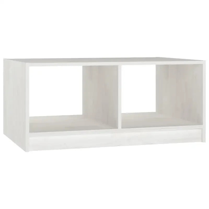 Table basse en bois massif pin 75 x 50 x 33,5 cm blanc
