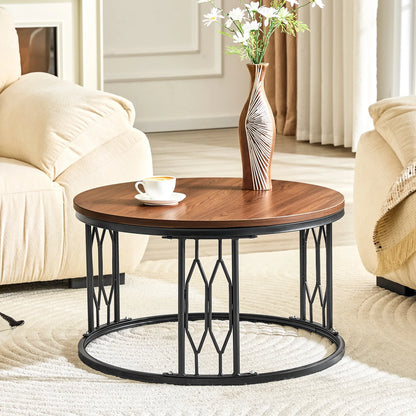 Table basse en bois et noir 85x55x31 cm