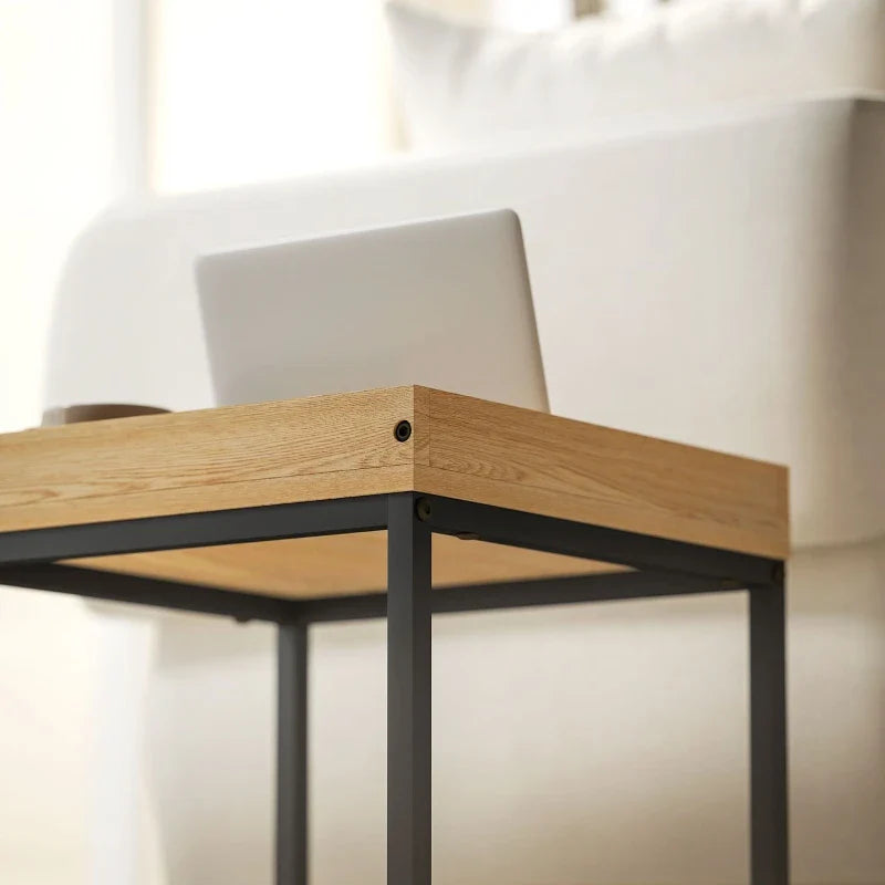 Table basse en bois et noir 45x45x45 cm et 40x40x40 cm