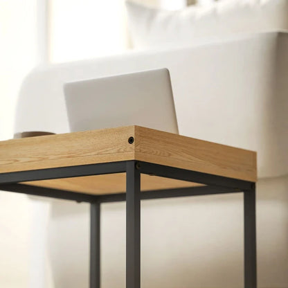 Table basse en bois et noir 45x45x45 cm et 40x40x40 cm