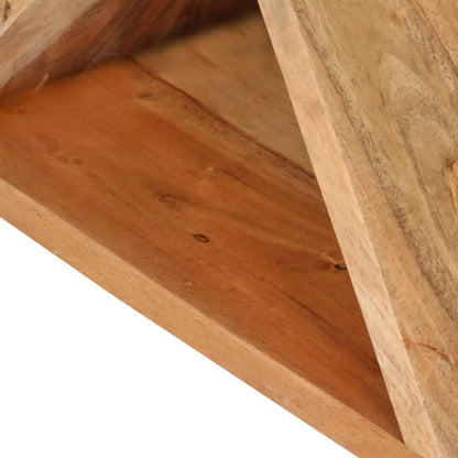 Table basse en bois clair et acacia massif 35 x 35 x 55 cm