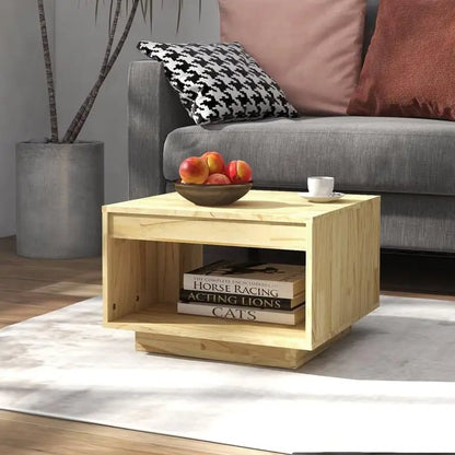 Table basse en bois massif pin moderne 110 x 50 x 33,5 cm