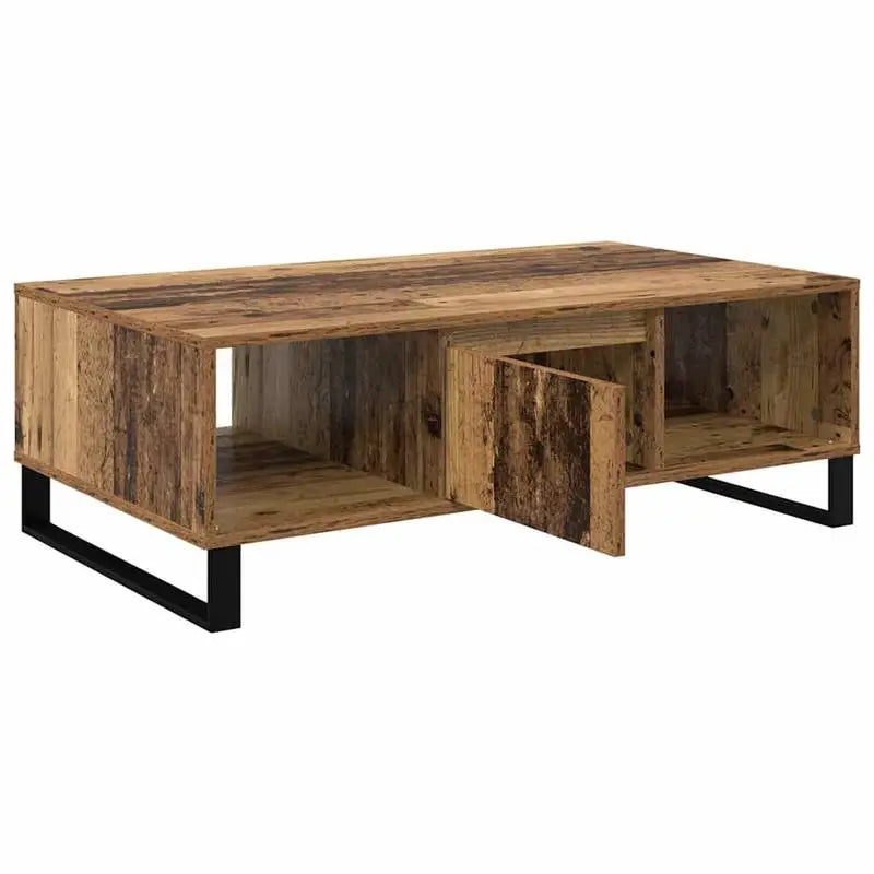 Table basse en bois massif 104 x 60 x 35 cm marron
