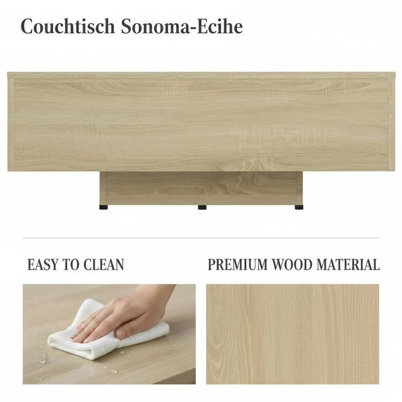Table basse bois clair Sonoma Oak 85x55x31 cm