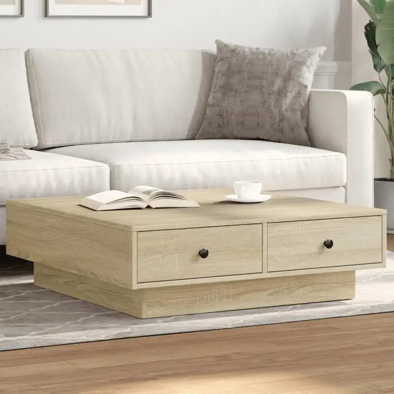 Table basse bois clair SONOMA-Eiche 90x90x28 cm