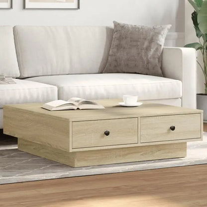 Table basse bois clair SONOMA-Eiche 90x90x28 cm