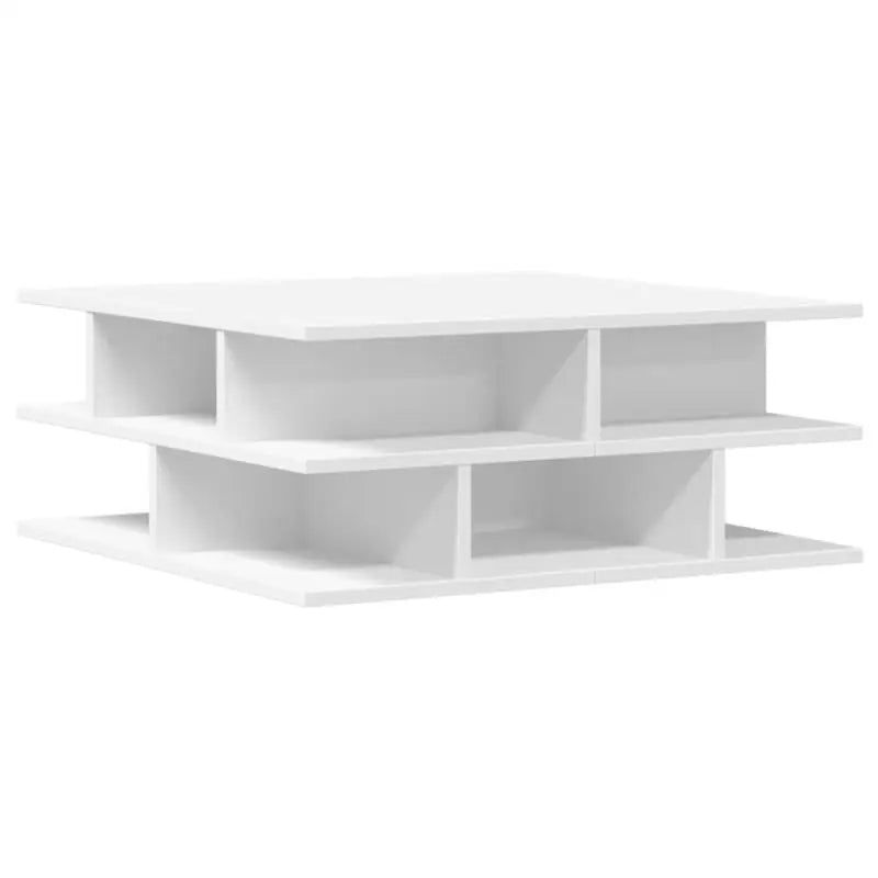 Table basse blanche et en bois 70x70x29 cm