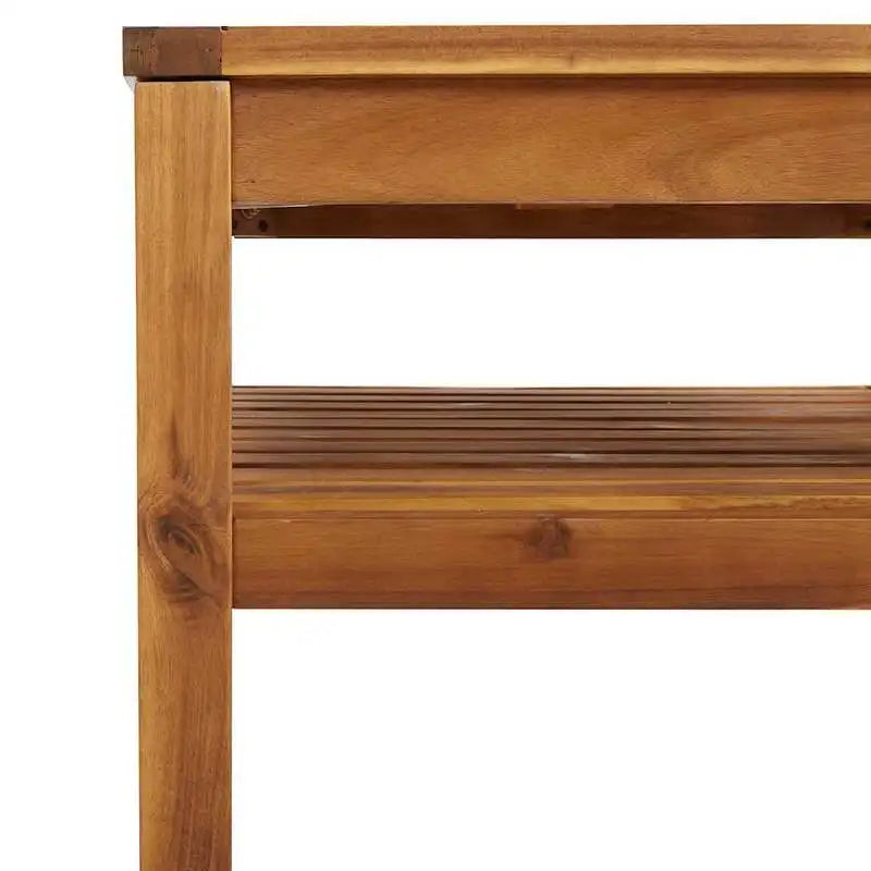 Table basse en bois massif acacia 65x65x35 cm brune