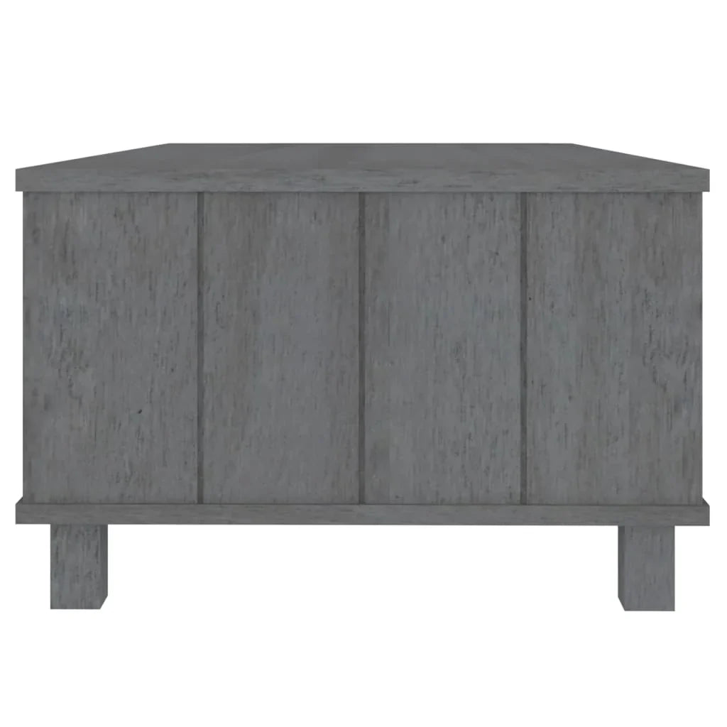 Table basse en bois massif pin 100 x 55 x 35 cm gris