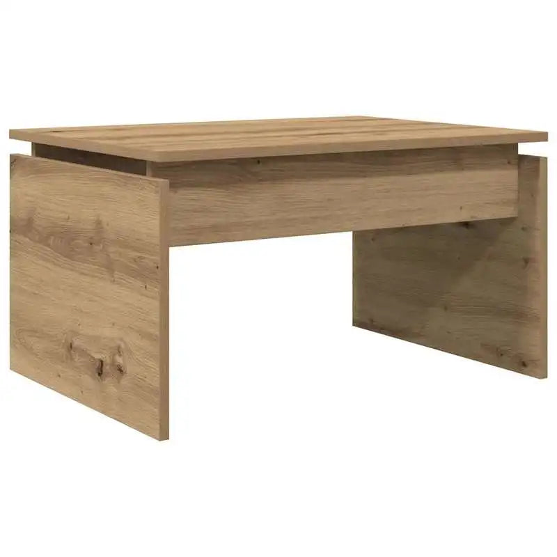 Table basse bois clair en chêne 68 x 50 x 38 cm