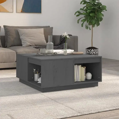 Table basse en bois massif pin 110 x 50 x 33,5 cm brune