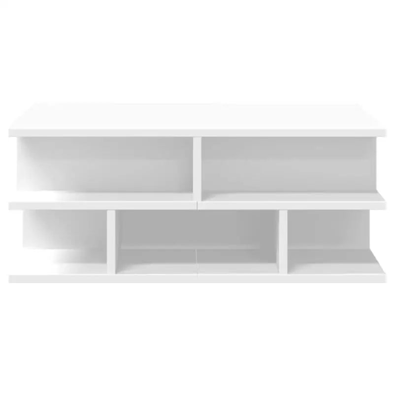Table basse blanche et en bois 70x70x29 cm