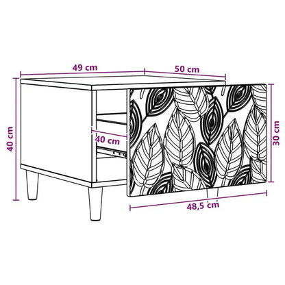Table basse en bois massif avec tiroir