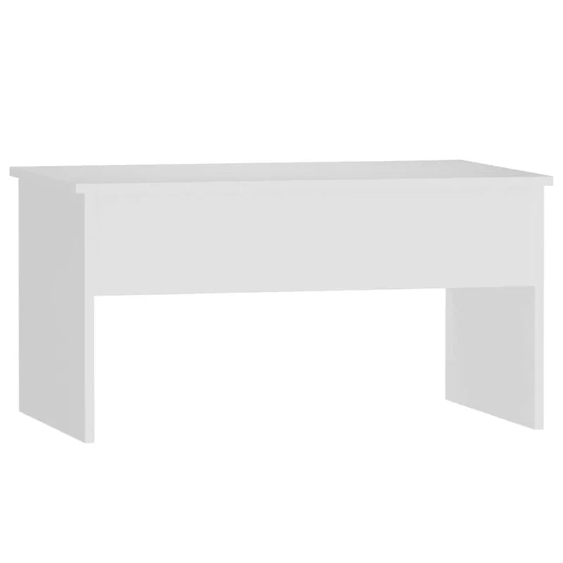 Table basse blanche et en bois d'ingénierie 80x50,5x41,5 cm