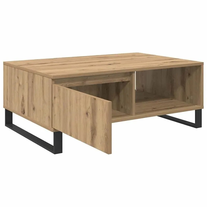 Table basse bois clair 90x60x35 cm