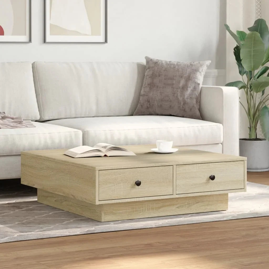 Table basse bois clair SONOMA-Eiche 90x90x28 cm