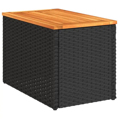 Table basse en bois et noir 55x34x37 cm Lot de 2