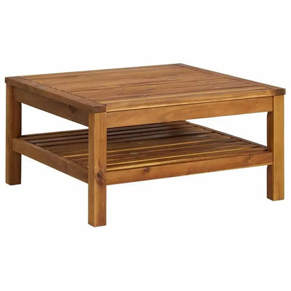 Table basse en bois massif acacia 65x65x35 cm brune