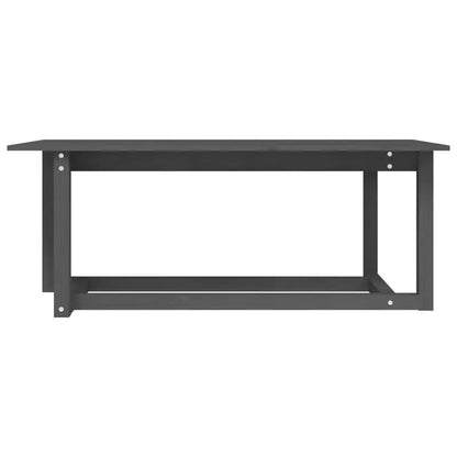 Table basse en bois massif pin 110 x 55 x 45 cm grise