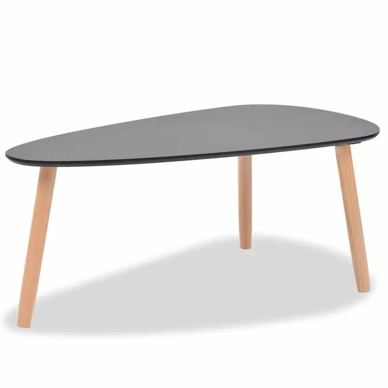 Table basse en bois et noir 2 pièces
