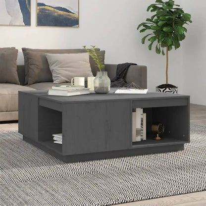 Table basse en bois massif pin 110 x 50 x 33,5 cm brune