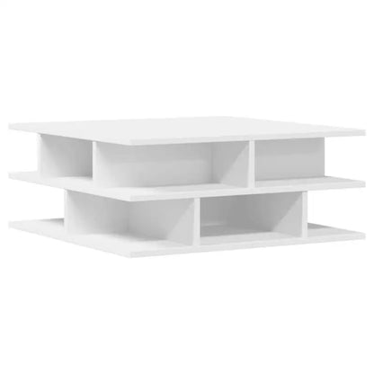 Table basse blanche et en bois 70x70x29 cm