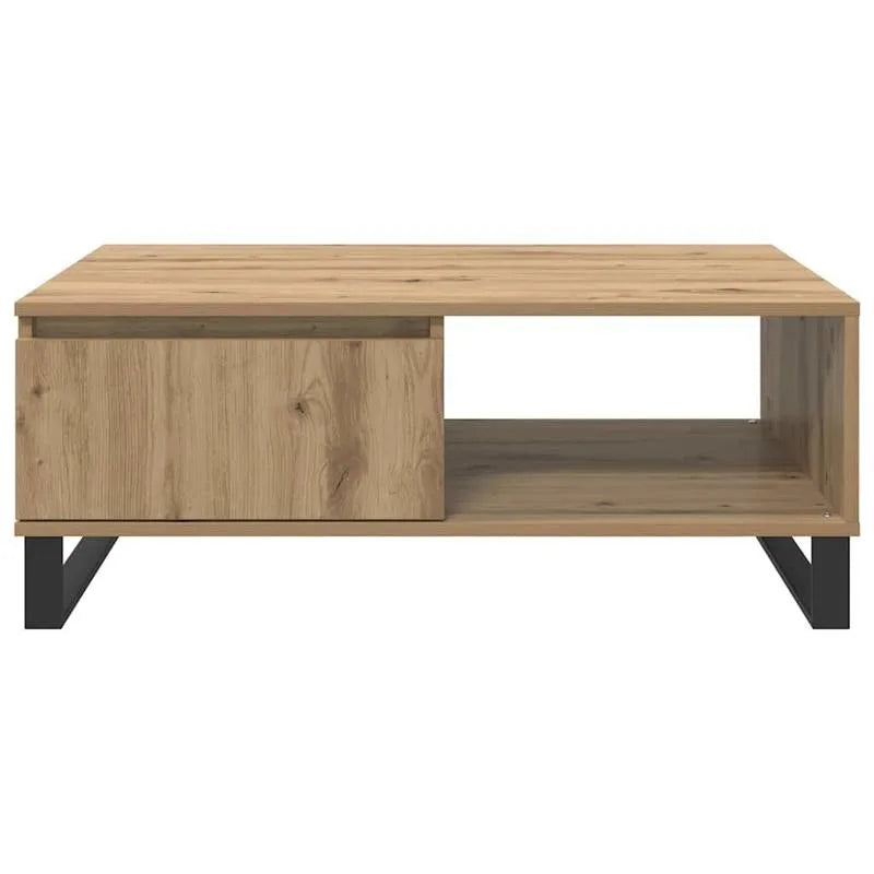 Table basse bois clair 90x60x35 cm