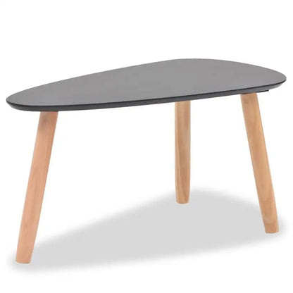Table basse en bois et noir 2 pièces