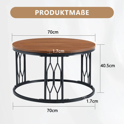 Table basse en bois et noir 85x55x31 cm