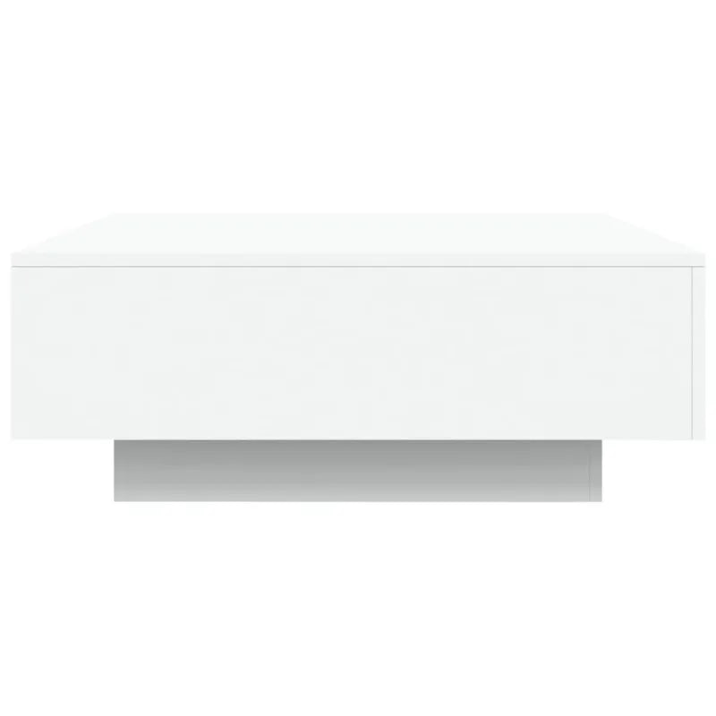 Table basse blanche et en bois d'ingénierie 80x80x31 cm
